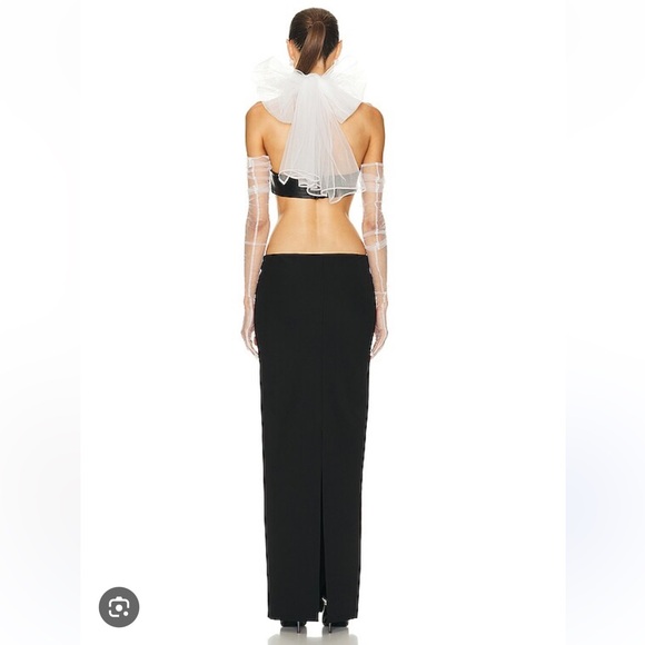 Helsa Leather Top and Crepe Skirt Set - Picture 3 of 6